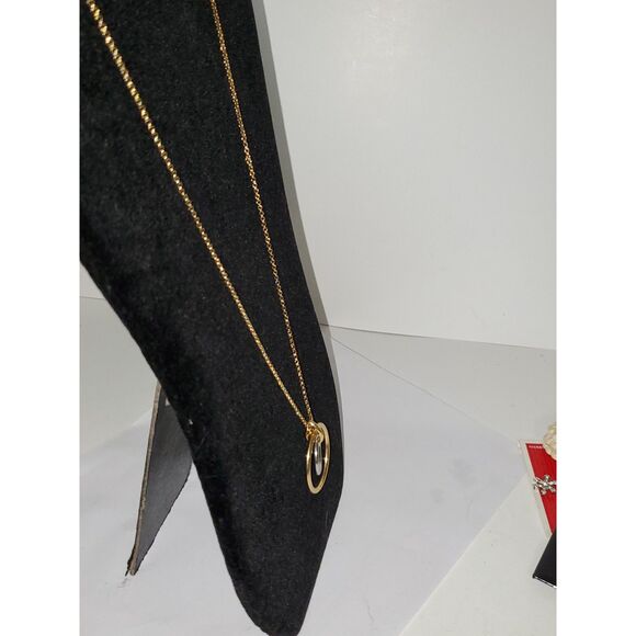 Ann Taylor Necklace Two-Tone Minimalist Evening Sweater Classic Elegance - Picture 8 of 8